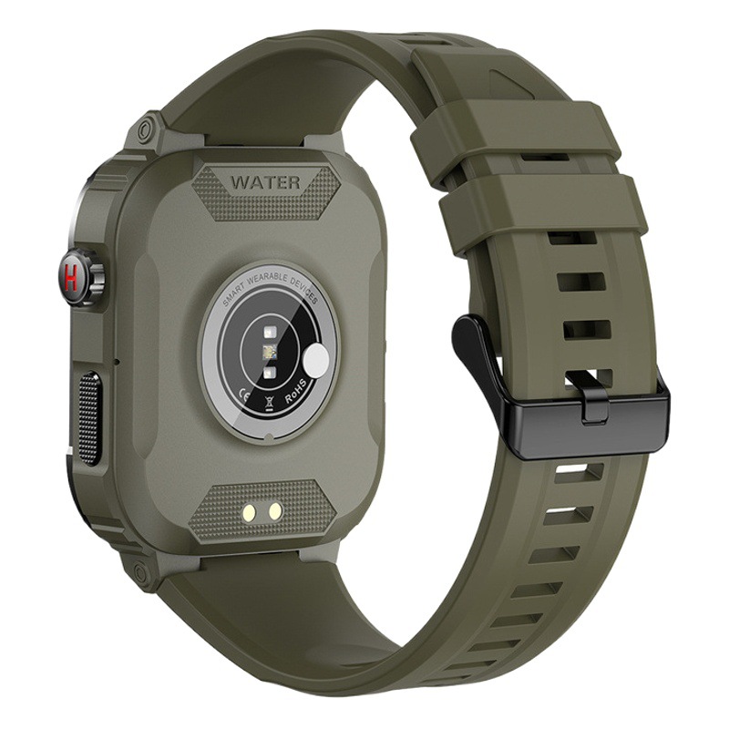 Nuevo reloj inteligente MK66 de tres pruebas 1,85 HD de pantalla grande llamada Bluetooth al aire libre reloj multifunción