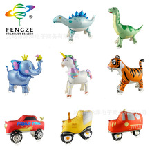 【清仓特价】带轮子的气球动物拉绳气球儿童玩具铝膜摆摊跨境