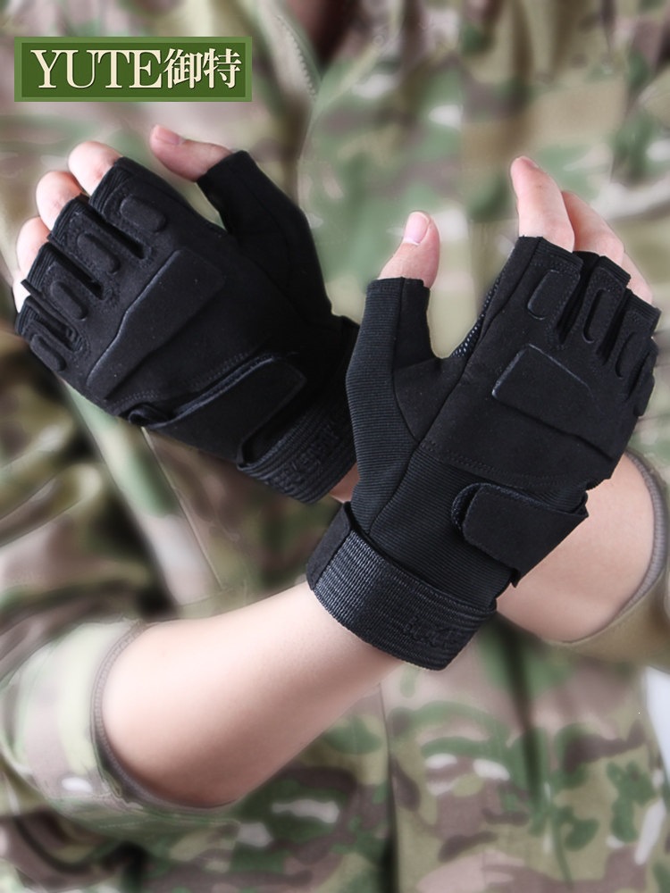 Half-Finger Gloves for Men, Fitness, Outdoor, Special Forces, Fighting, Boxing, Mountaineering, Non-Slip, Cycling, Tactical, Fingerless
