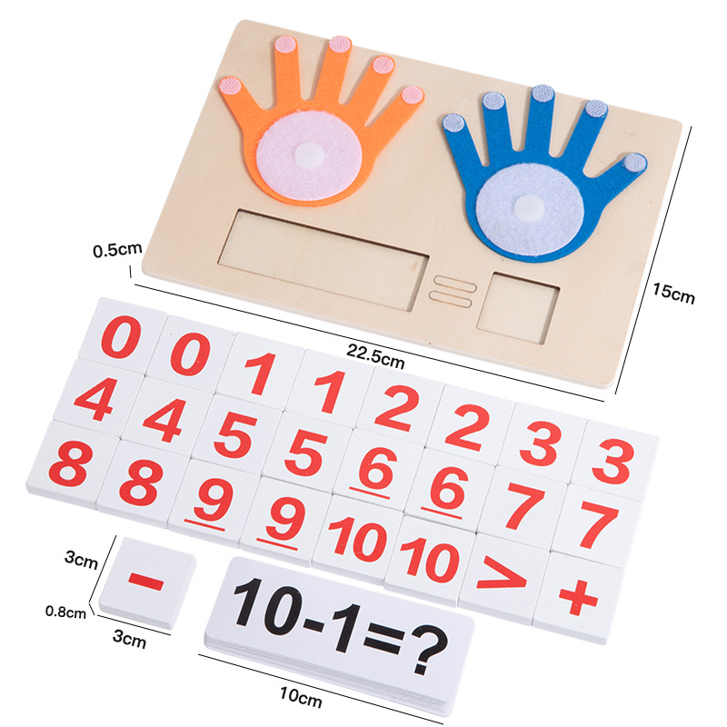 Juguetes transfronterizos CE / CPC Amazon Número de dedos Juguetes matemáticos Digitales Descomposición de operaciones Juguetes de iluminación Puzzle 3 +