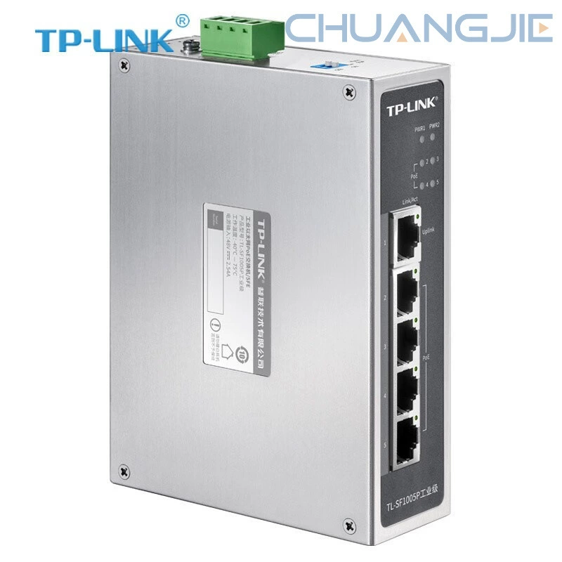 TP-LINK TL-SF1005P Industrial Grade 5 Ethernet guide orbit wall-mounted POE switch