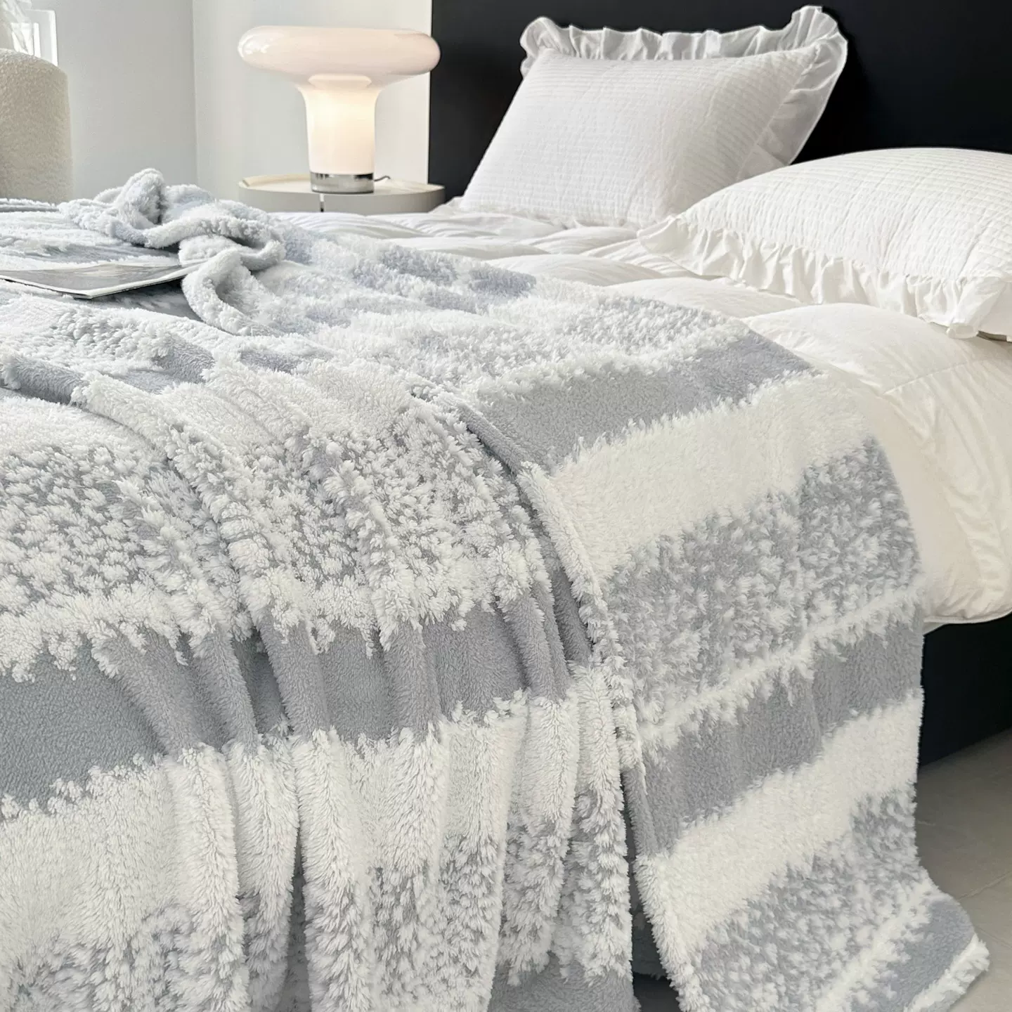 外贸阳离子毛毯多功能法莱绒舒棉绒 跨境办公室午睡毛毯盖毯批发