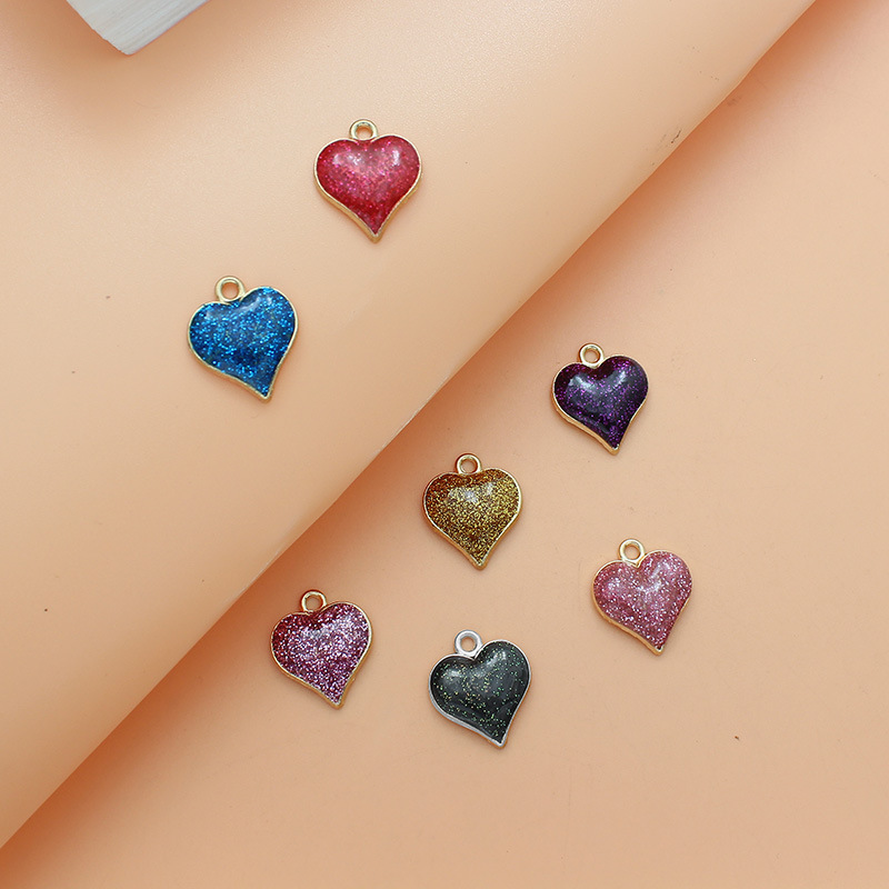 130g Weight Pendant Jewelry Making Type Jewelry Accessories Classification 10 PCS/Package Quantity Alloy Material Heart Shape Pattern Enamel Design Simple Style, Classic Style Style 10 PCS/Package Alloy Heart Shape Pendant 无