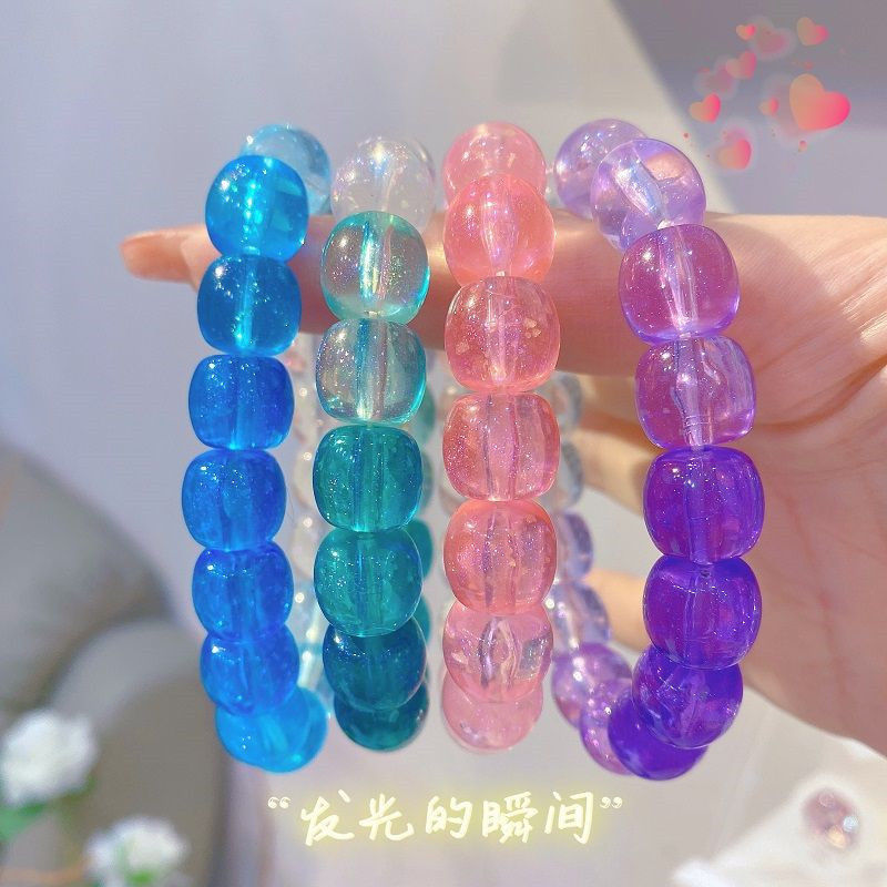 【清仓下架】爆款夜光星空手串绕指柔渐变色手链学生手串女生盘玩