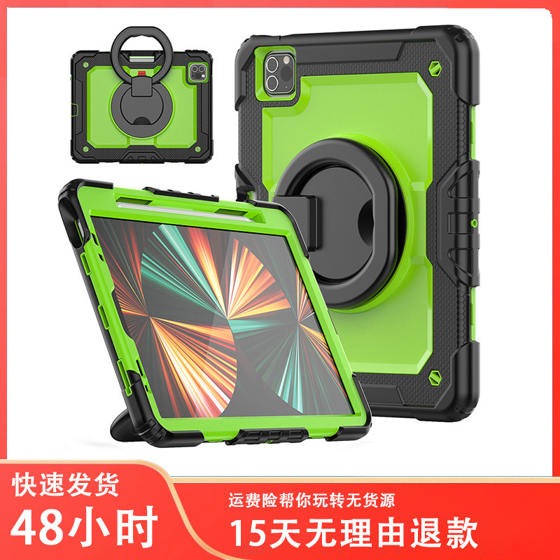 Foreign trade applicable iPad Air5 2022 contrast color bracelet bracket tablet case iPad Pro11 strap protective case