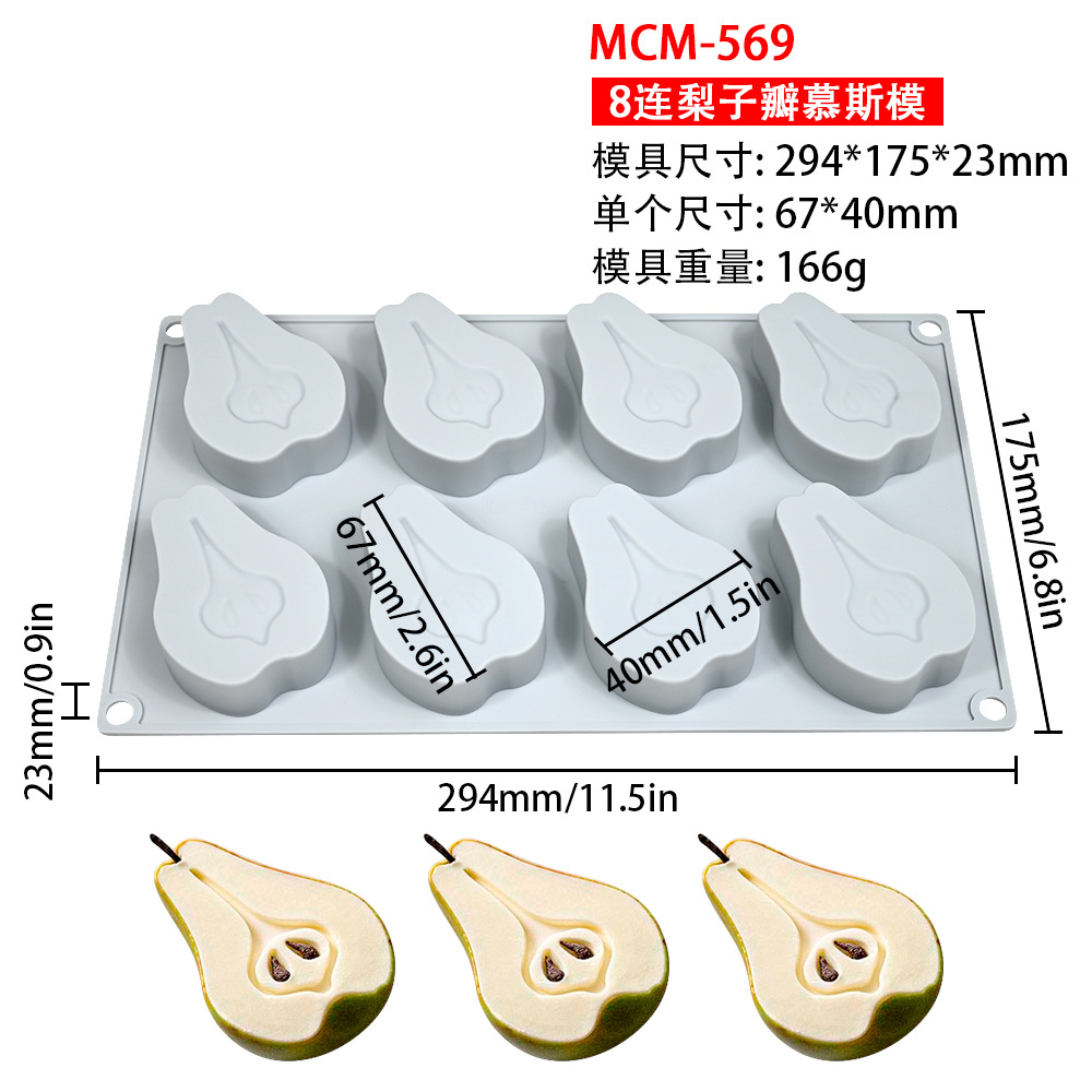 Fruta simulada Luchu Molde de silicona Castaño Ramas de maní Molde de pastel Queso de concha Molde de decoración de plato chino