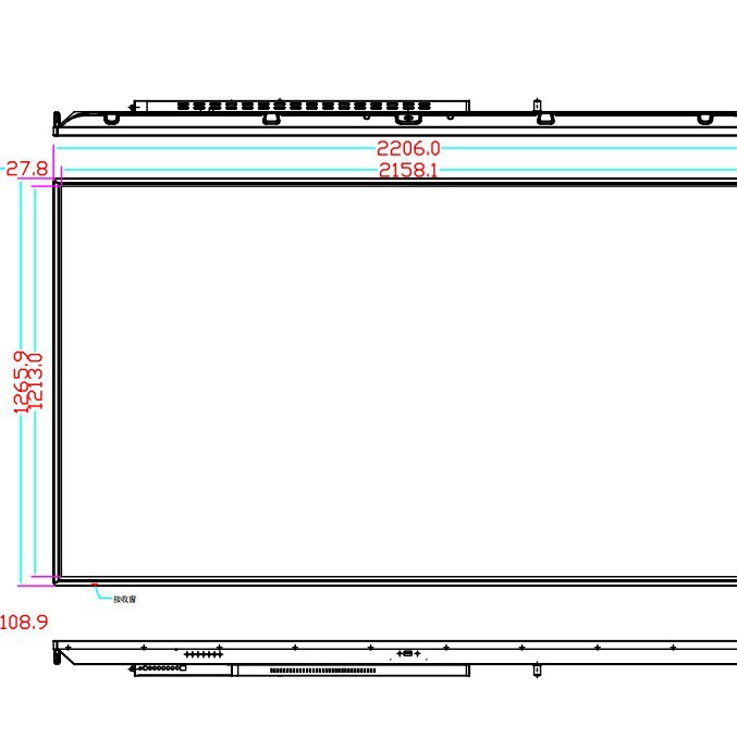 Máquina todo en uno de consulta táctil inteligente de 32 pulgadas 43/55/65 pulgadas montada en la pared con pantalla de pila de carga horizontal pantalla táctil