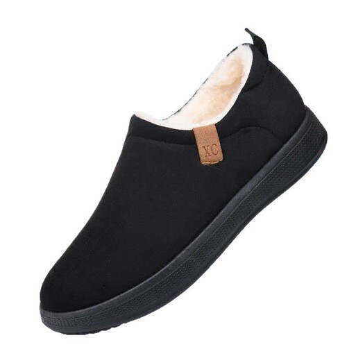 New Men's Snow Boots with Fleece Lining and Thick Padding - Warm and Comfortable Bread Shoes with Cotton Soles for Men