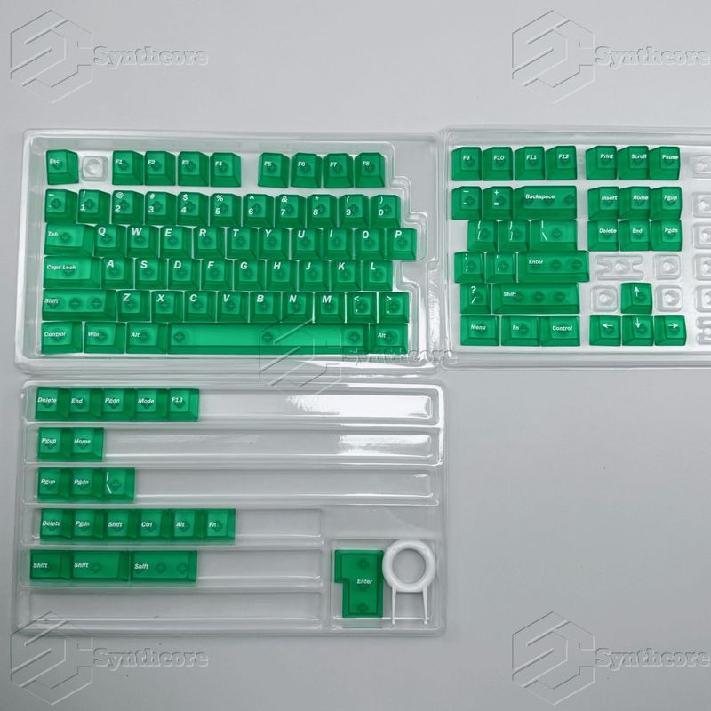 霧透明キーキャップ箱入り卸売オリジナル pbtUV 印刷カスタマイズされたキーキャップ PC 氷河白ウーティング|undefined