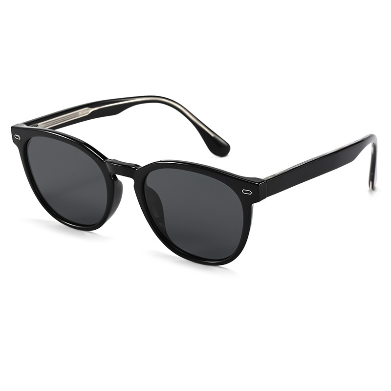 High-End Acetate Polarized Sunglasses for Women - New Fashion Retro Square Round Frame Face-Slimming UV Protection Shades - Thumbnail 6