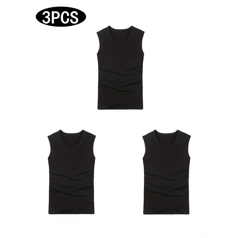 2025新款跨境代发3 件套男士运动背心 透气弹力跨境代发|ru