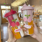 双仓双饮水杯 花茶杯创新设计带茶漏学生杯子可爱女生网红随手杯