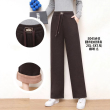 冬季加绒小脚裤女 5047醋酸羊绒加绒黑色加绒加厚保暖休闲铅笔裤