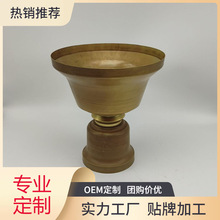 旋压加工黄铜工艺品灯座烛台油灯底座纯铜蜡烛台座加厚贡灯座定制