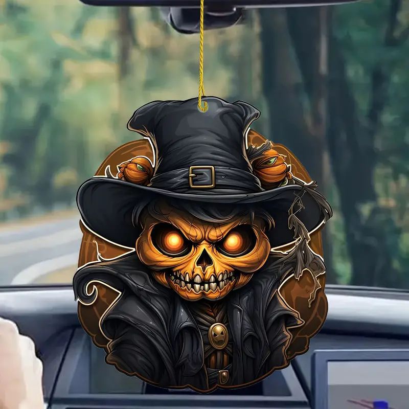 Halloween transfronterizo horror calabaza gorra magos colgante coche plano acrílico nuevo colgante colgante de vacaciones