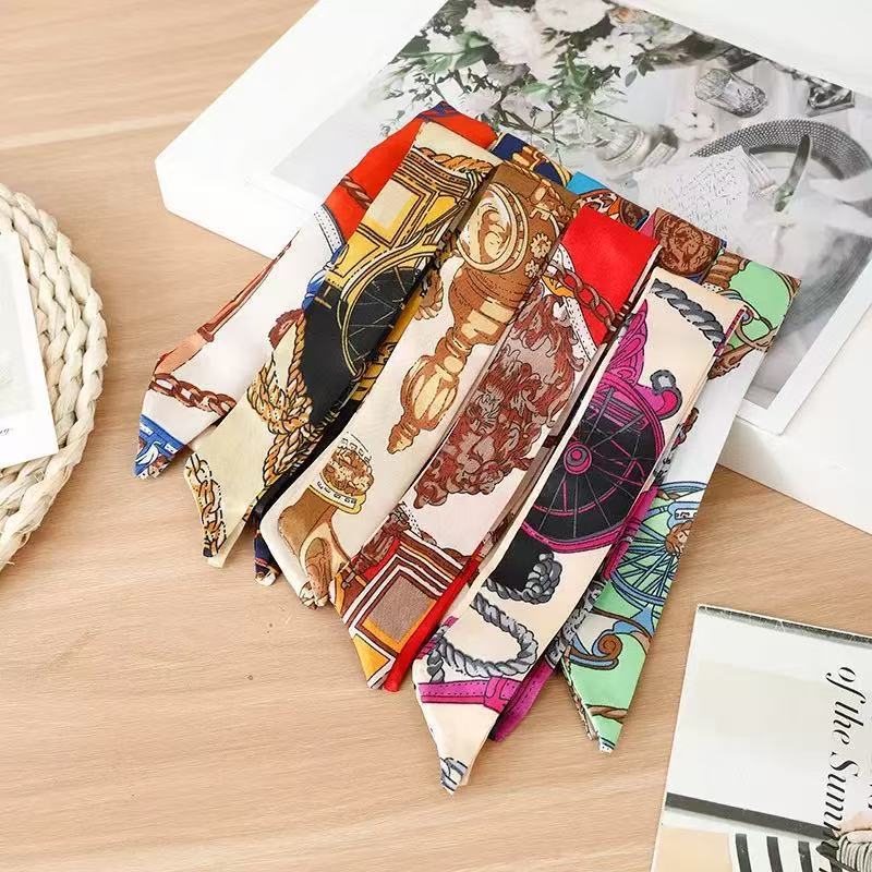 New Thin and Narrow Long Ribbon Silk Scarf Wholesale, Versatile Printed Souvenir Scarf for Tying Bags and Clothing Accessories New Thin and Narrow Long Ribbon Silk Scarf Wholesale, Versatile Printed Souvenir Scarf for Tying Bags and Clothing Accessories