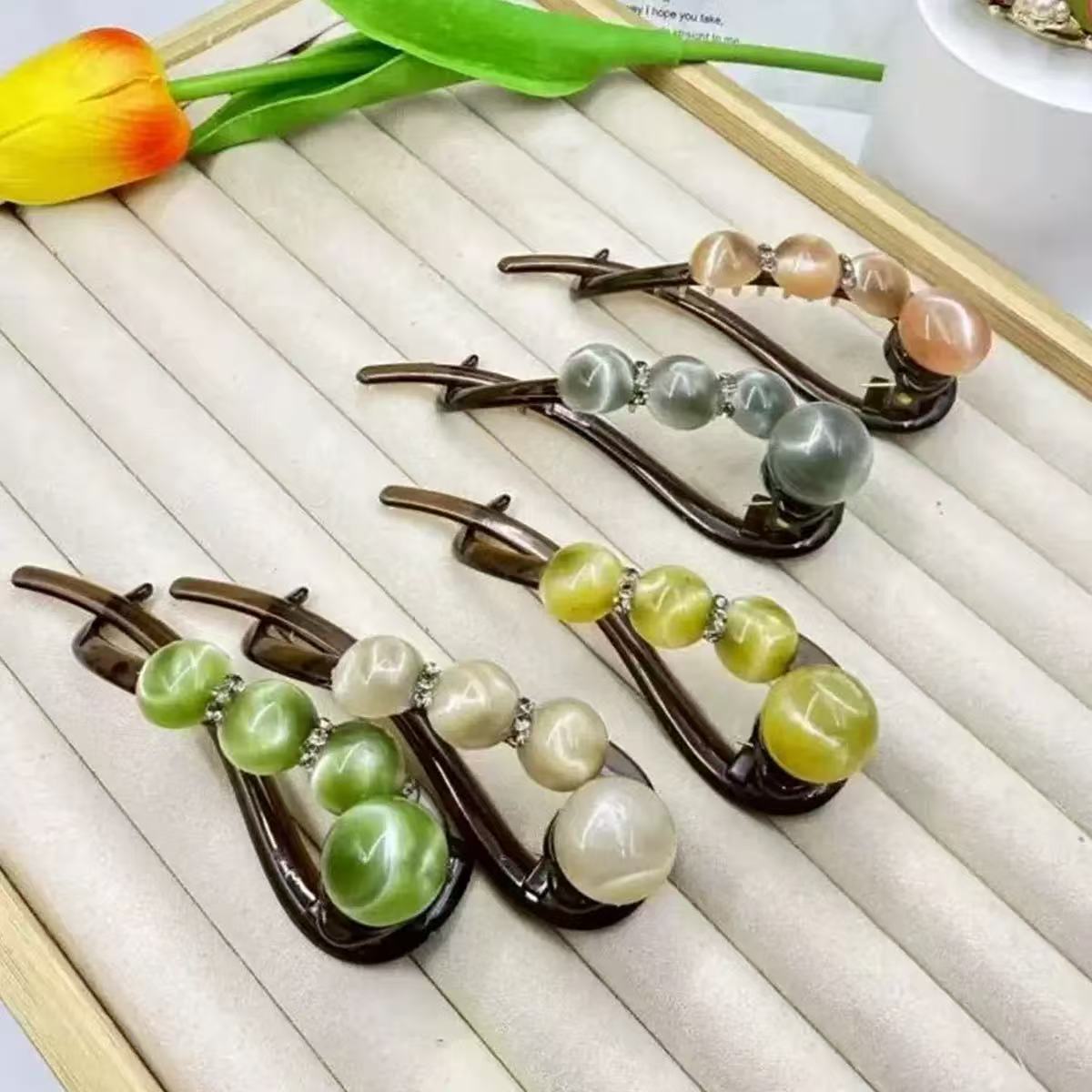 High-End Rhinestone Bead Twist Clip 2025 New Style Hair Clip for the Back of the Head with Large Hair Volume Hair Clip Headwear