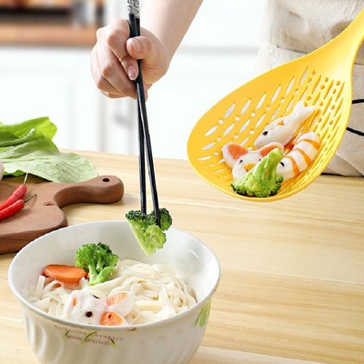 沥水捞勺滤网家用火锅麻辣烫捞饺子大漏勺厨房长柄捞面条勺子批发|ms