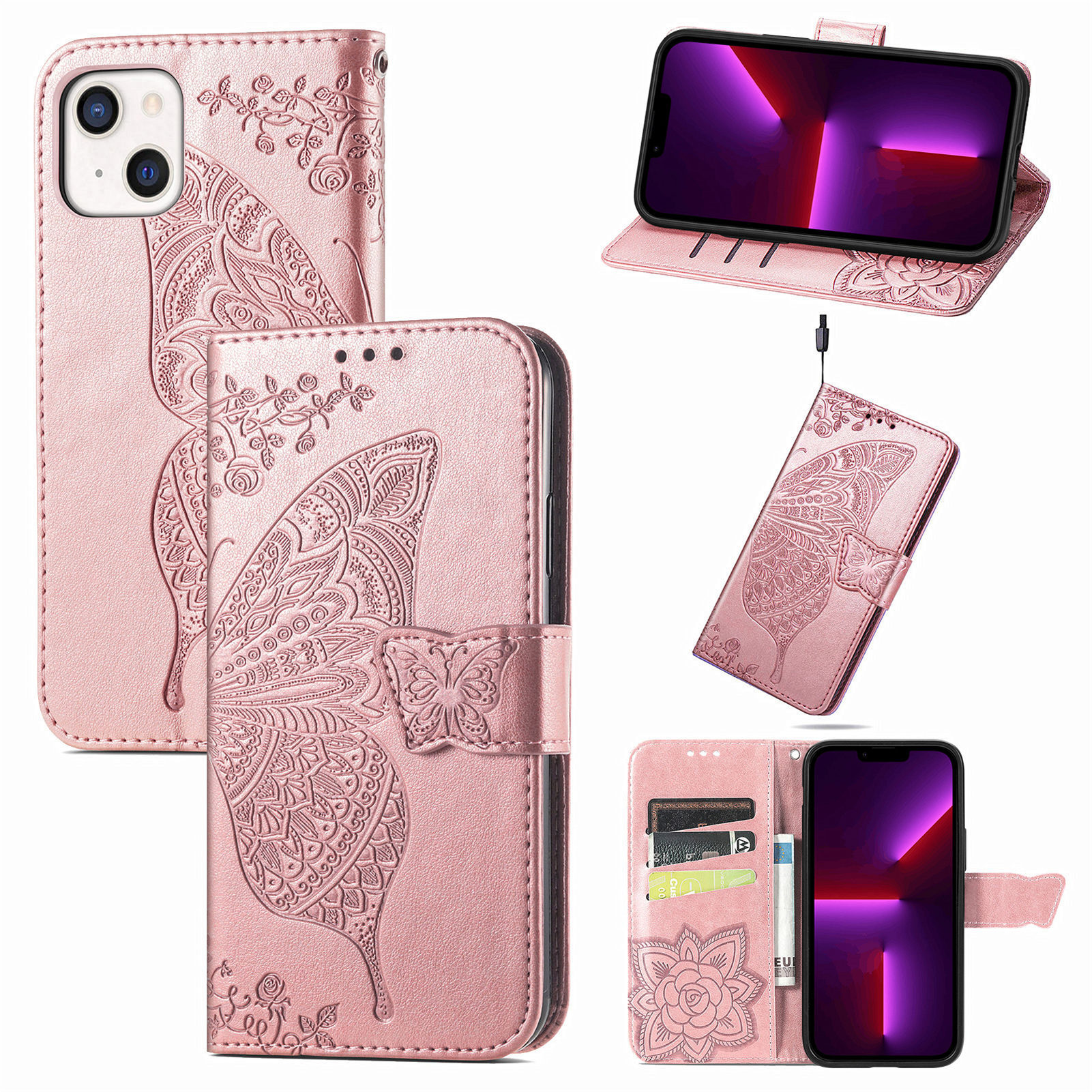 Mandala Embossed Leather Wallet Phone Case For Iphone 16_voghion.com