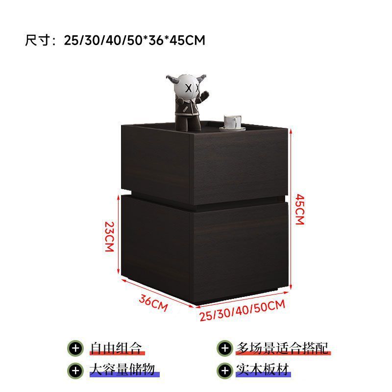 [WS001 서랍 2개가 있는 침대협탁] 풀 스모크 유칼립투스