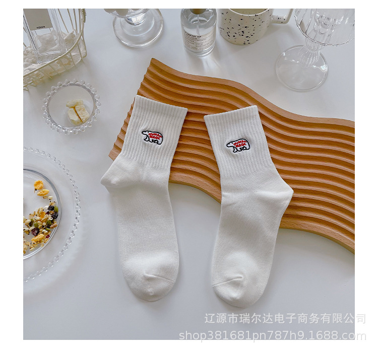 Female casual all-match sweet and fresh Japanese simple cartoon socks