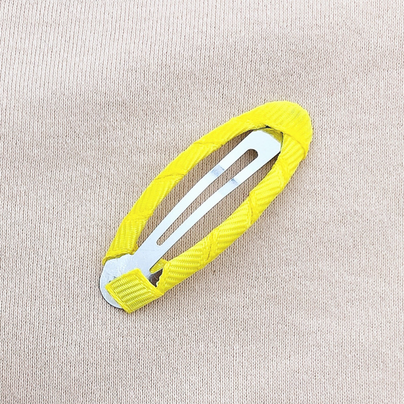 1.8*5センチヘアクリップ半包布楕円シンプルカラー子供髪飾り材料DIYアクセサリーbbクリップ部品|undefined