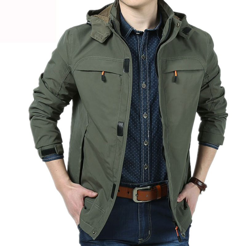 Otoño y invierno al aire libre chaqueta casual de mediana edad chaqueta gruesa y transpirable hombre chaqueta de color sólido