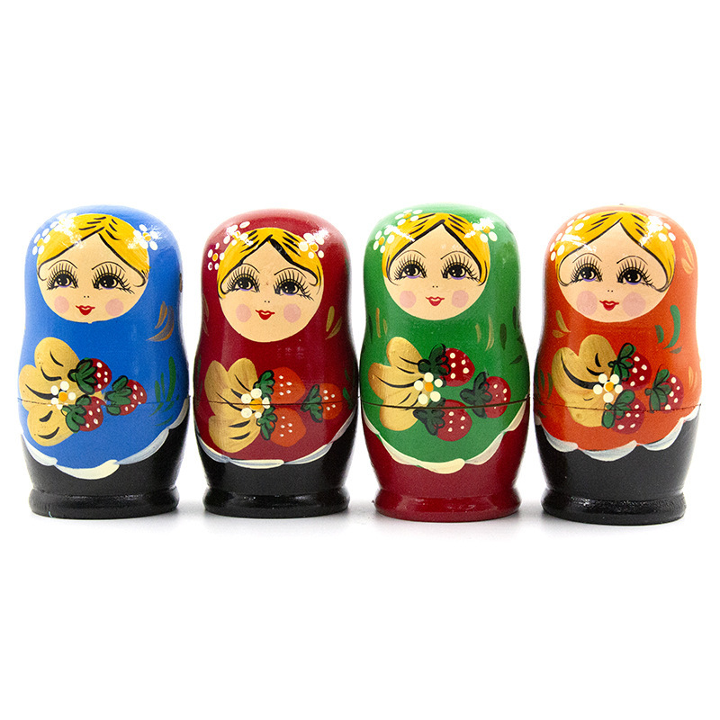 メーカー卸売りロシアの人形5層のペンキ人形の露店の木製工芸品の人形の置物プレゼント|undefined