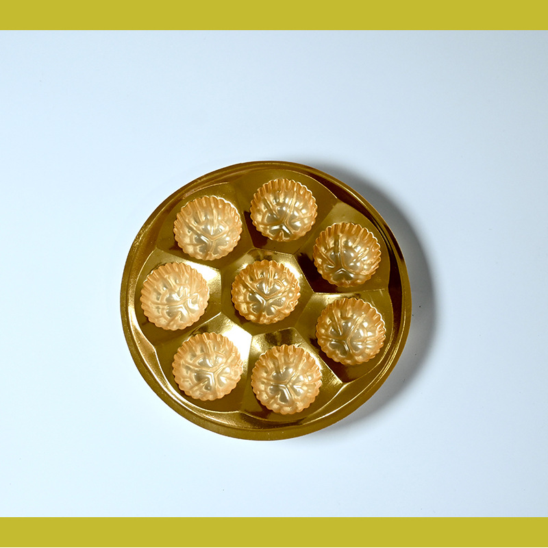 Caja de plástico redonda de 8 gránulos Jinsha bola de chocolate dulces de boda caja de regalo caja de embalaje de plástico acompañante caja de regalo