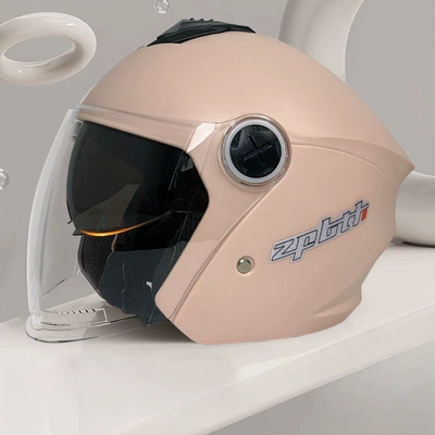 3C certification electric car helmet Motorcycle Safety Supplies - 288-rouge-powder-sunscreen-double-mirror-one-size-fits-all