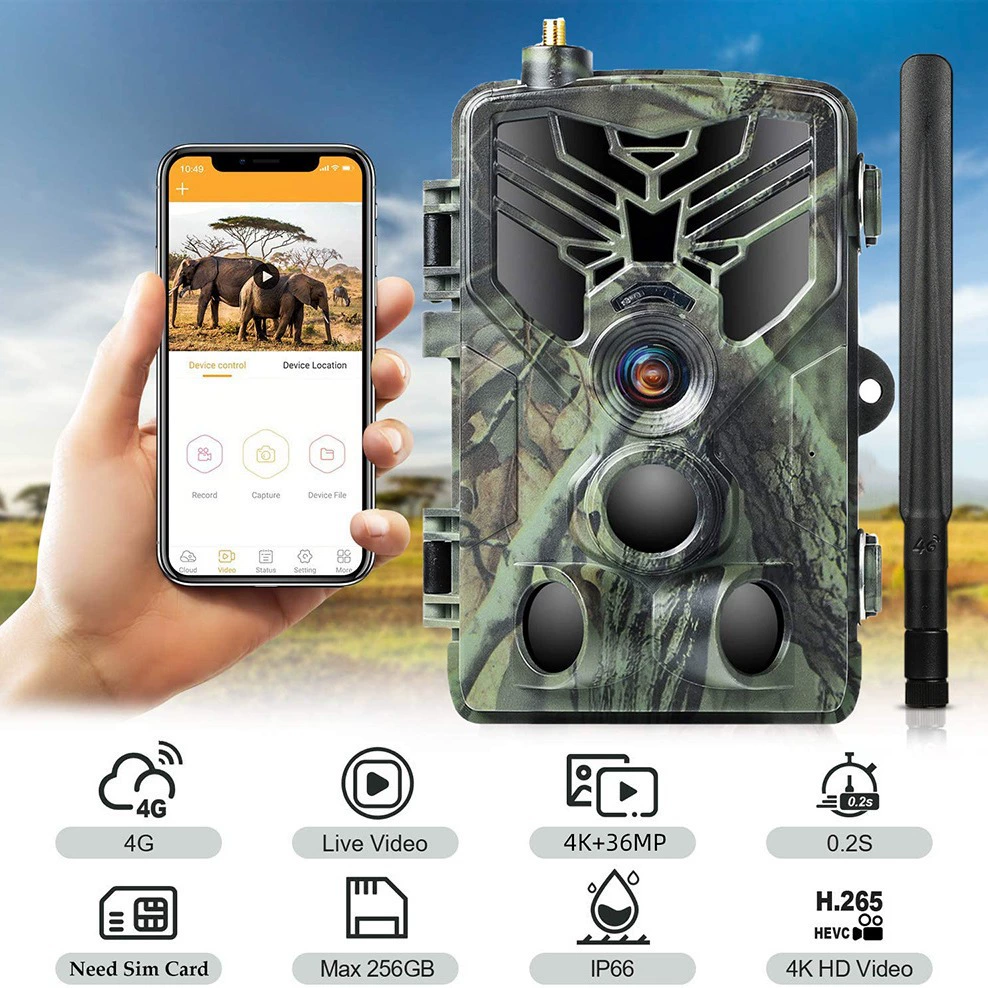 4K видеонаблюдательная охотничья камера HC810PRO для улицы, мониторинг двора, водонепроницаемая, ночной инфракрасный мониторинг