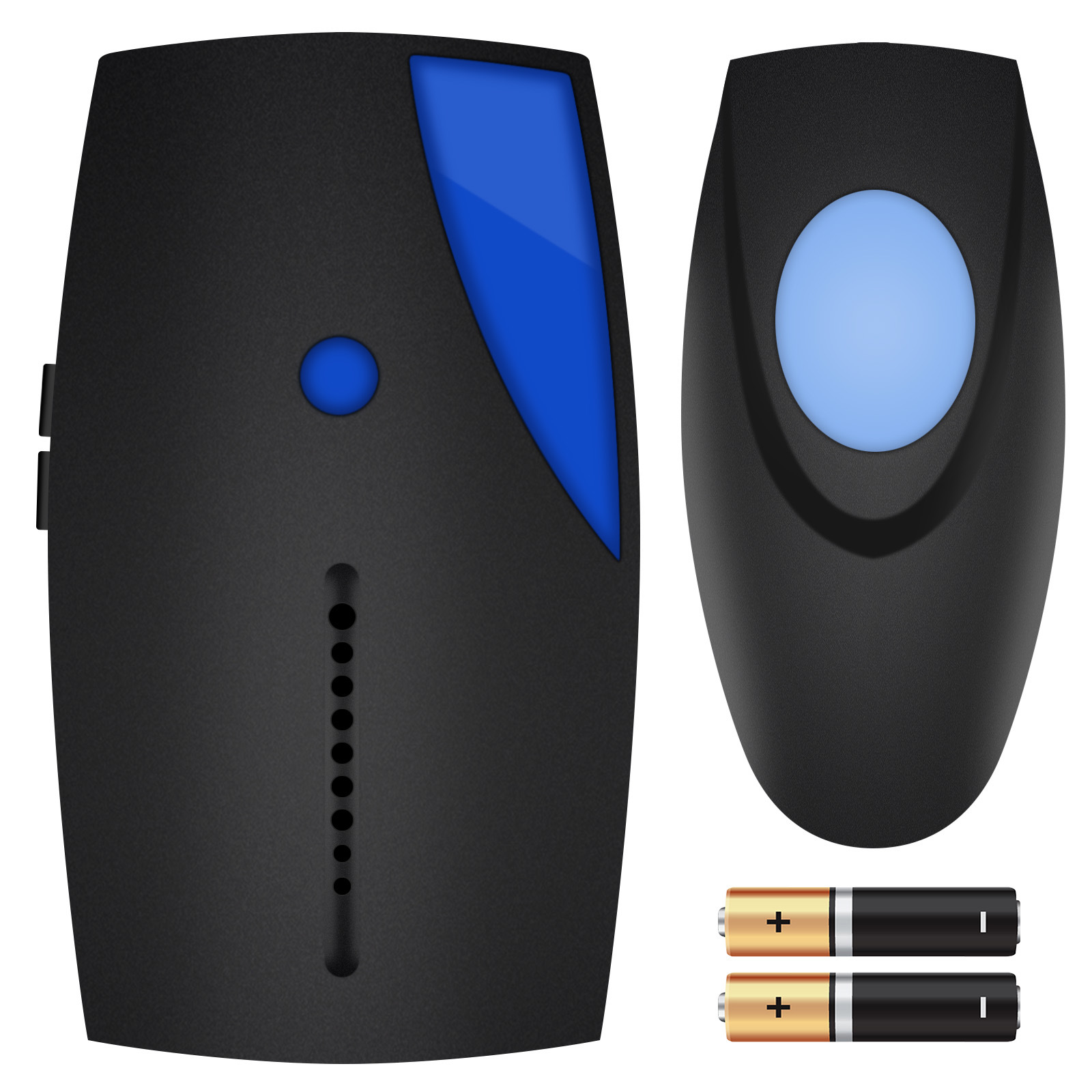 无线门铃迎宾器门铃老人呼叫遥控无线门铃513E电子音乐门铃黑色