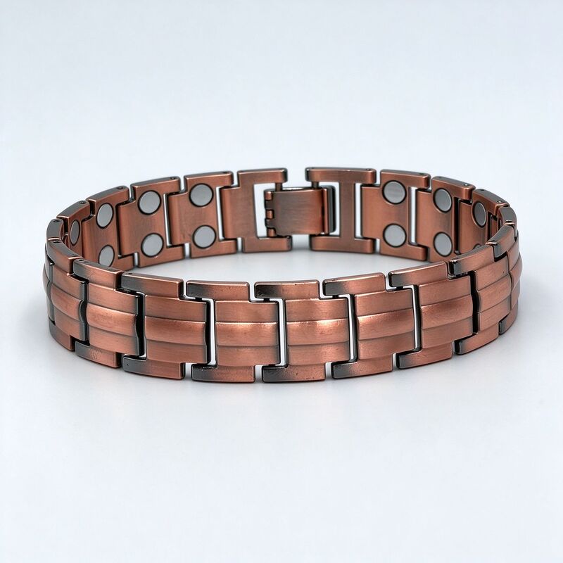 Cross-Border Hot-Selling Bronze-Colored Magnetic Eco-Energy Bracelet Men's Jewelry Wholesale in Stock Suitable for Anniversary Celebrations