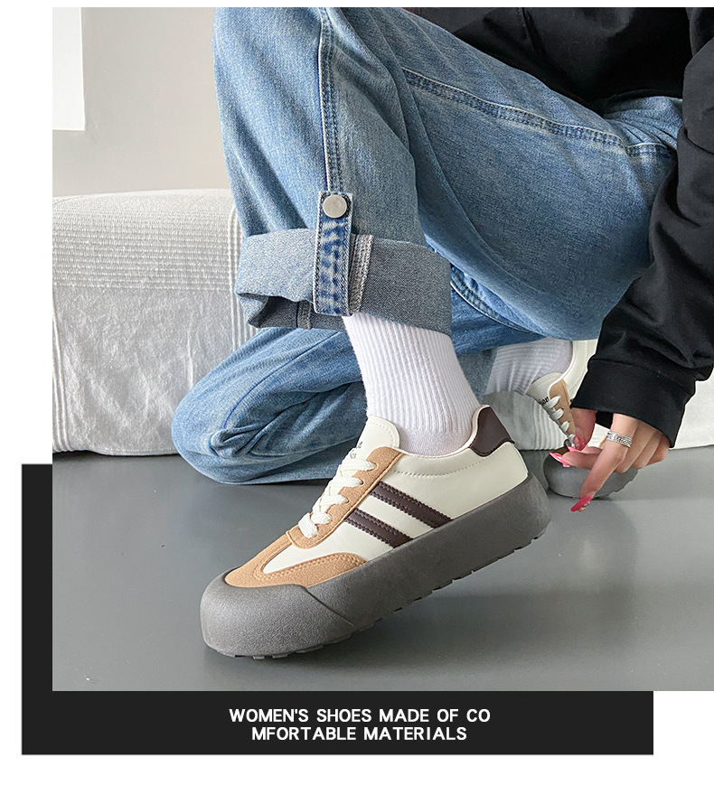 Damen Plateau Sneaker - Modische Koreanische Freizeitschuhe_voghion.com