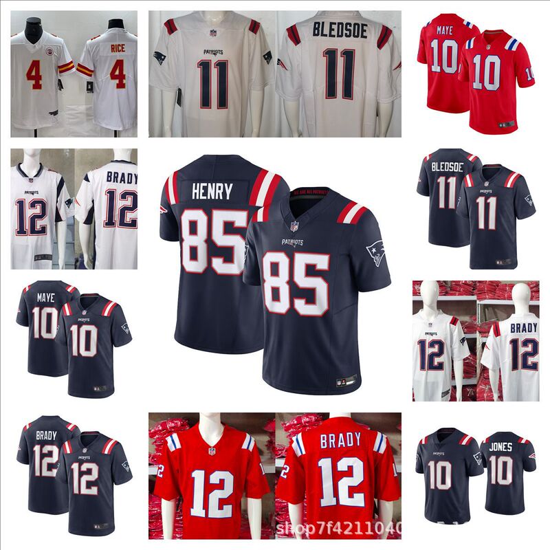 Foreign trade football jersey Patriots Patroits 12# Brady 87# 11 embroidery legendary second generation jersey