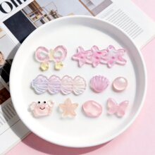 亚克力片片diy贴片五角星饰品发夹装饰片洞洞鞋diy饰品配件批发