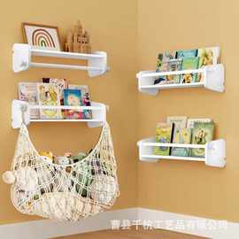 简约木质儿童玩具收纳架宝宝多层绘本书籍置物架墙壁装饰收纳架