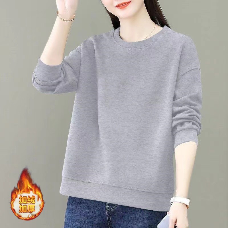 特大码胖mm300斤大码卫衣女冬季韩版240加绒保暖宽松显瘦遮肚上衣