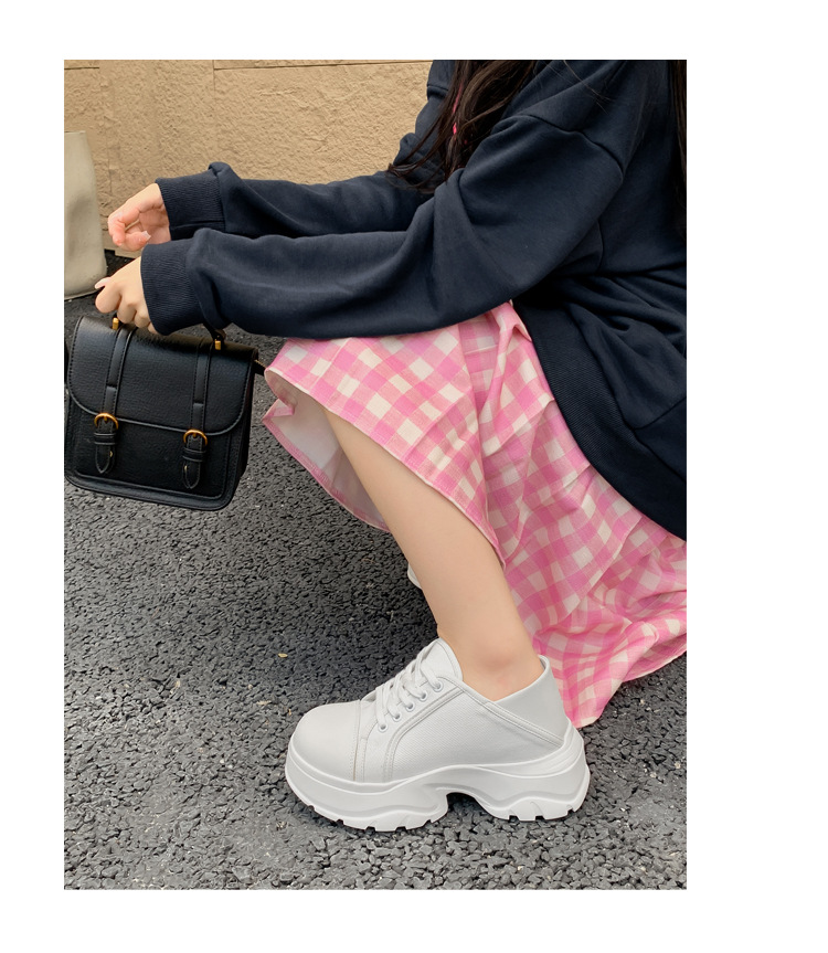 2024 Spring/Summer New Inner Elevated with One Step Canvas Thick Sole Versatile Casual Little White Women's Board Shoes_voghion.com