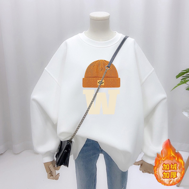 흰색 [라운드 넥 실버 폭스 벨벳]