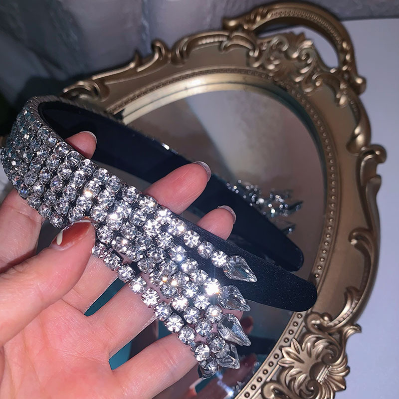 李知恩同款滿鑽閃閃流蘇發箍頭箍發卡發飾 網紅同款女