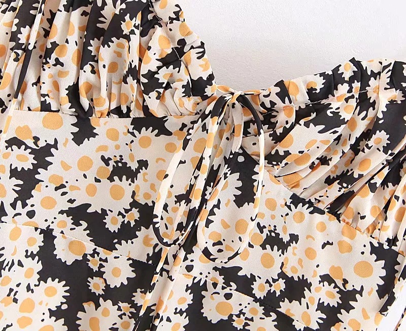 Black Daisy Dress Side