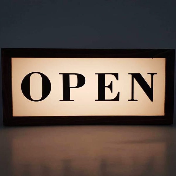 OPEN lightbox创意照明灯箱夜灯led桌灯家居气氛台灯广告灯箱