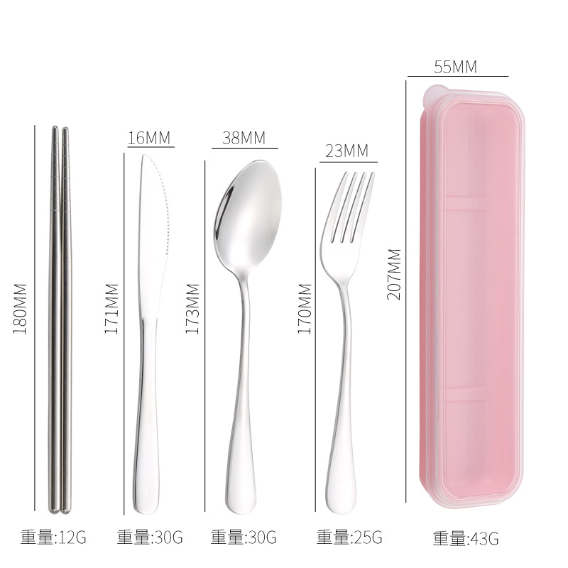 Cuchillo y tenedor de cubierta de acero inoxidable transfronterizo cuchillo y tenedor de tres piezas hotel cuchillo y tenedor de filete de comida occidental conjunto portátil regalos