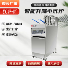 商用立式电炸炉40升炸炉自动升降双缸油炸炉连锁店餐厅酒店炸鸡炉