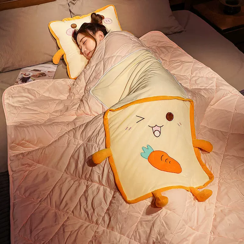 Pillow, folding duvet for sleep, increased thickness