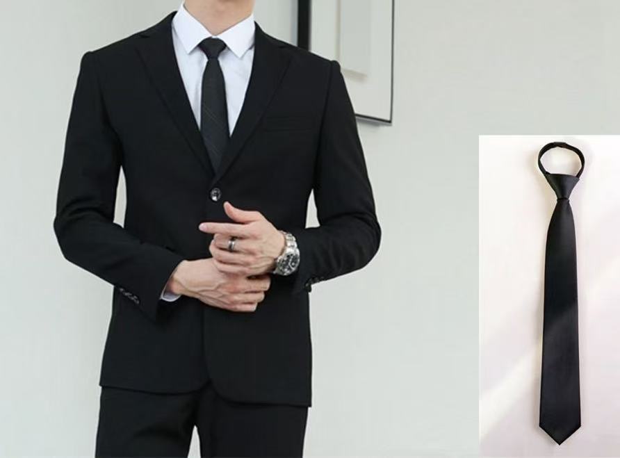 (싱글팩) 블랙 정장 재킷 + 블랙 타이