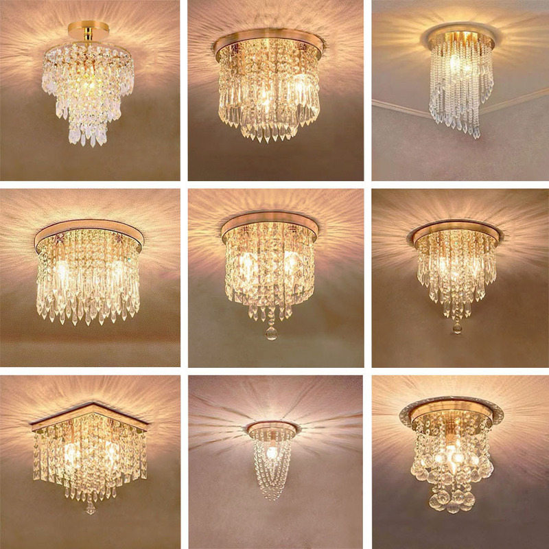 Export supply Zhongshan lamps crystal classic restaurant warm bedroom porch aisle wholesale led ceiling lamp