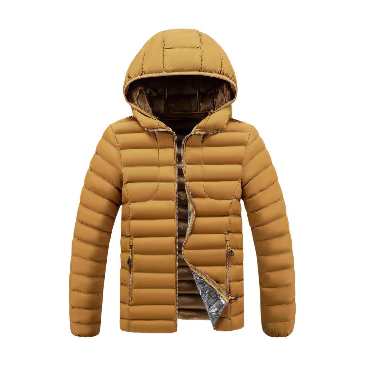 Abrigo acolchado de algodón transfronterizo abrigo de hombre invierno 2023 ropa de algodón color sólido engrosado forro polar Abrigo acolchado de algodón Comercio exterior Abrigo acolchado de algodón al por mayor