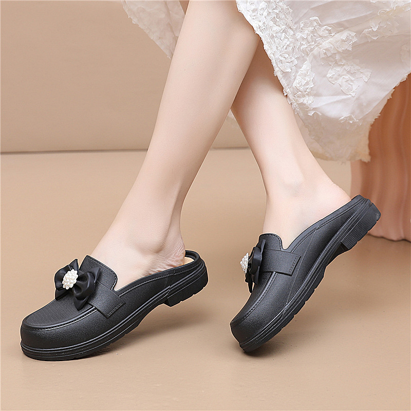 Dames slippers met strik voor de zomer antislip voor buiten_voghion.com